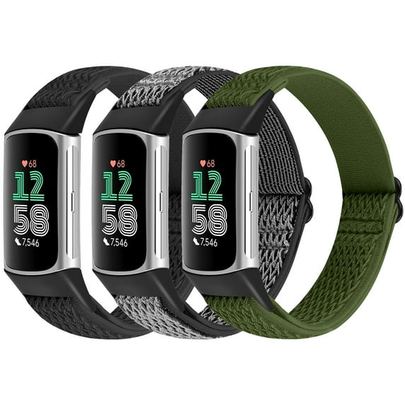 KBYKO Adjustable Elastic Nylon Bands Compatible with Charge 6 Bands/Charge 5 Bands, Soft Breathable Sport Replacement Wristbands for Women Men