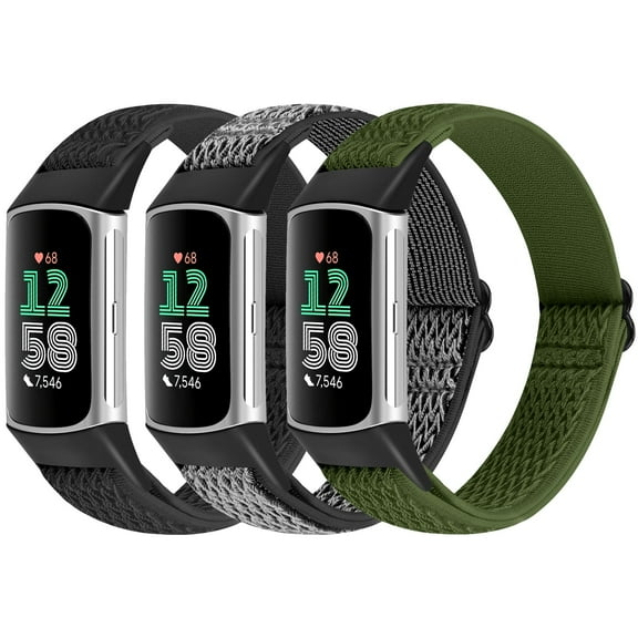 KBYKO Adjustable Elastic Nylon Bands Compatible with Charge 6 Bands/Charge 5 Bands, Soft Breathable Sport Replacement Wristbands for Women Men