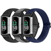 KBYKO Adjustable Elastic Nylon Bands Compatible with Charge 6 Bands/Charge 5 Bands, Soft Breathable Sport Replacement Wristbands for Women Men