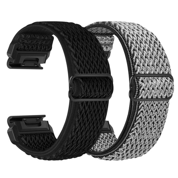 KBYKO Elastic Watch Band Compatible with Garmin Fenix 5/Fenix 6/Fenix 7/Fenix 8/Fenix E 47mm, 22mm Quickfit Woven Wristband Strap for Fenix 7 Pro/6 Pro/5 Plus/Approach S60/S62