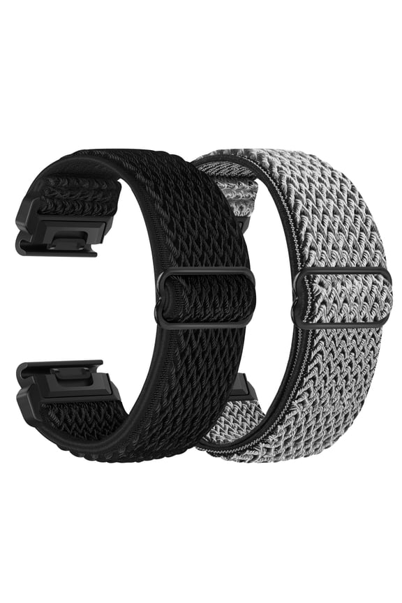 Elastic Watch Band Compatible with Garmin Fenix 5/Fenix 6/Fenix 7/Fenix 8/Fenix E 47mm, 22mm Quickfit Woven Wristband Strap for Fenix 7 Pro/6 Pro/5 Plus/Approach S60/S62