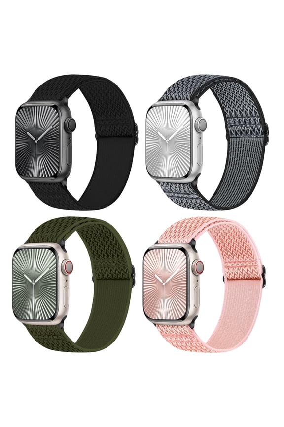 Elastic Watch Bands Compatible with Apple Watch Band 38mm 40mm 41mm 42mm 44mm 45mm 46mm 49mm Women Men, Stretchy Nylon Wristbands Strap for iWatch Ultra 3 2 Series 11 10 9 8 7 6 5 4 3 2 1