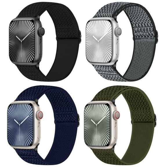 KBYKO Elastic Watch Bands Compatible with Apple Watch Band 38mm 40mm 41mm 42mm 44mm 45mm 46mm 49mm Women Men, Stretchy Nylon Wristbands Strap for iWatch Ultra 3 2 Series 11 10 9 8 7 6 5 4 3 2 1