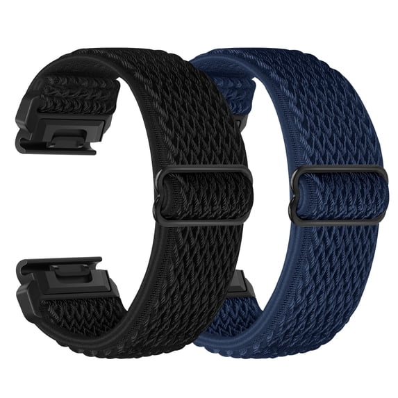 KBYKO Elastic Watch Band Compatible with Garmin Fenix 5/Fenix 6/Fenix 7/Fenix 8/Fenix E 47mm, 22mm Quickfit Woven Wristband Strap for Fenix 7 Pro/6 Pro/5 Plus/Approach S60/S62