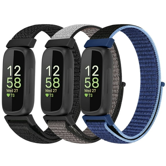 KBYKO Nylon Bands for Inspire 3/Inspire 2/Inspire/Inspire HR/Ace 3/Ace 2 Bands, Sport Breathable Replacement Soft Adjustable Solo Loop Nylon Wristband for Women Men