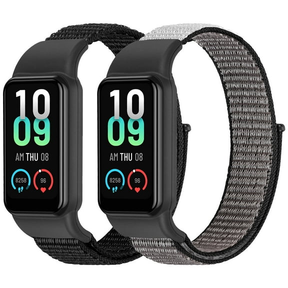 KBYKO Nylon Sport Bands Compatible with Amazfit Band 7 Straps, Breathable Comfortable Adjustable Replacement Wristband for Women Men