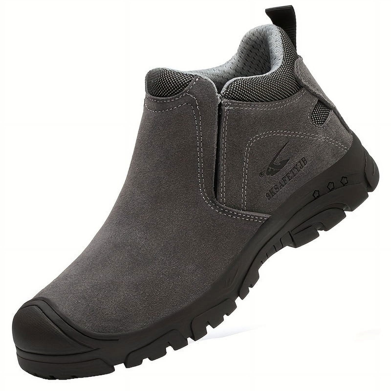 KBYS Steel Toe Safety Shoes Puncture Proof Ankle Boots Work Shoes
