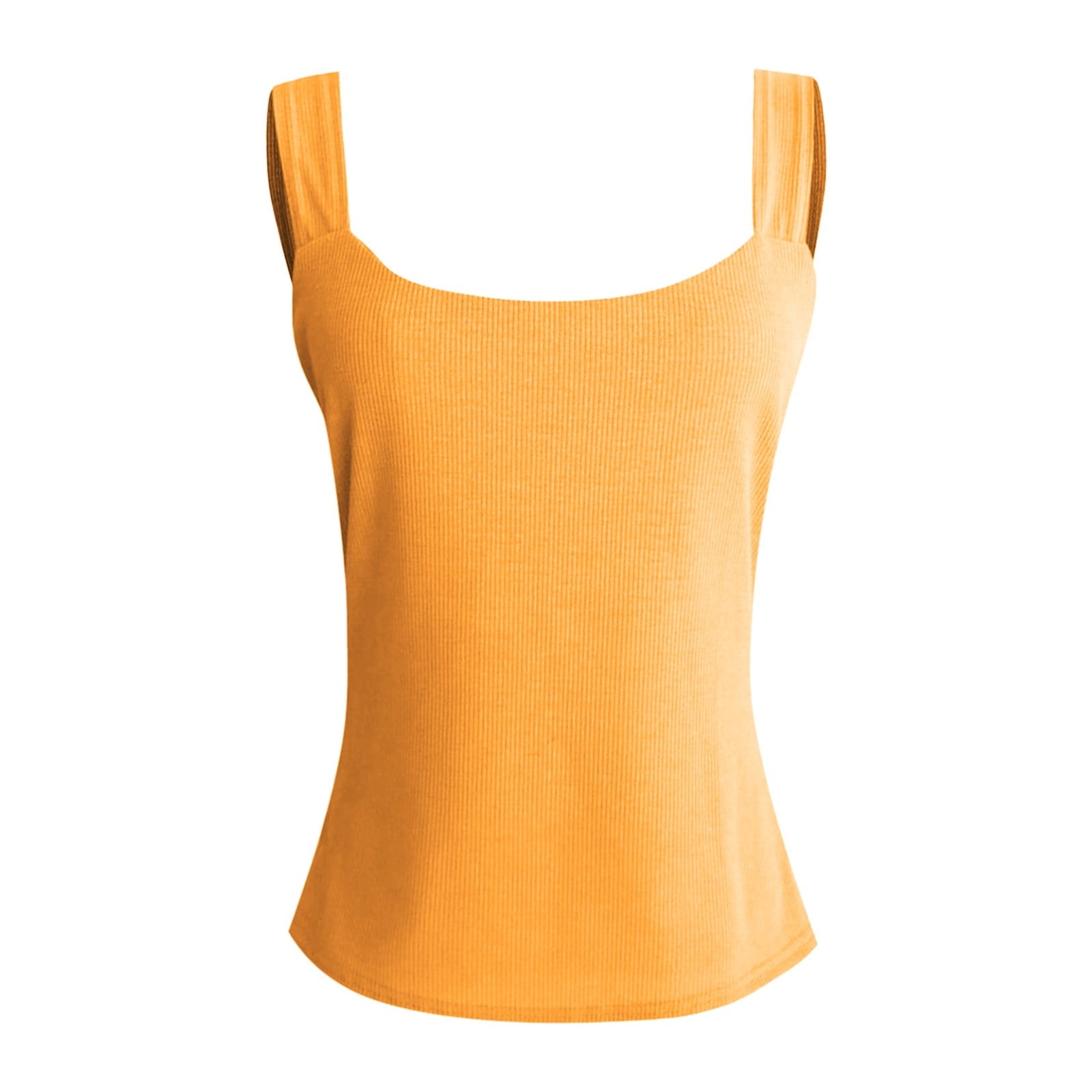 KBZDBZC Tank Top for Women Slim Female Low Cut Square Neck