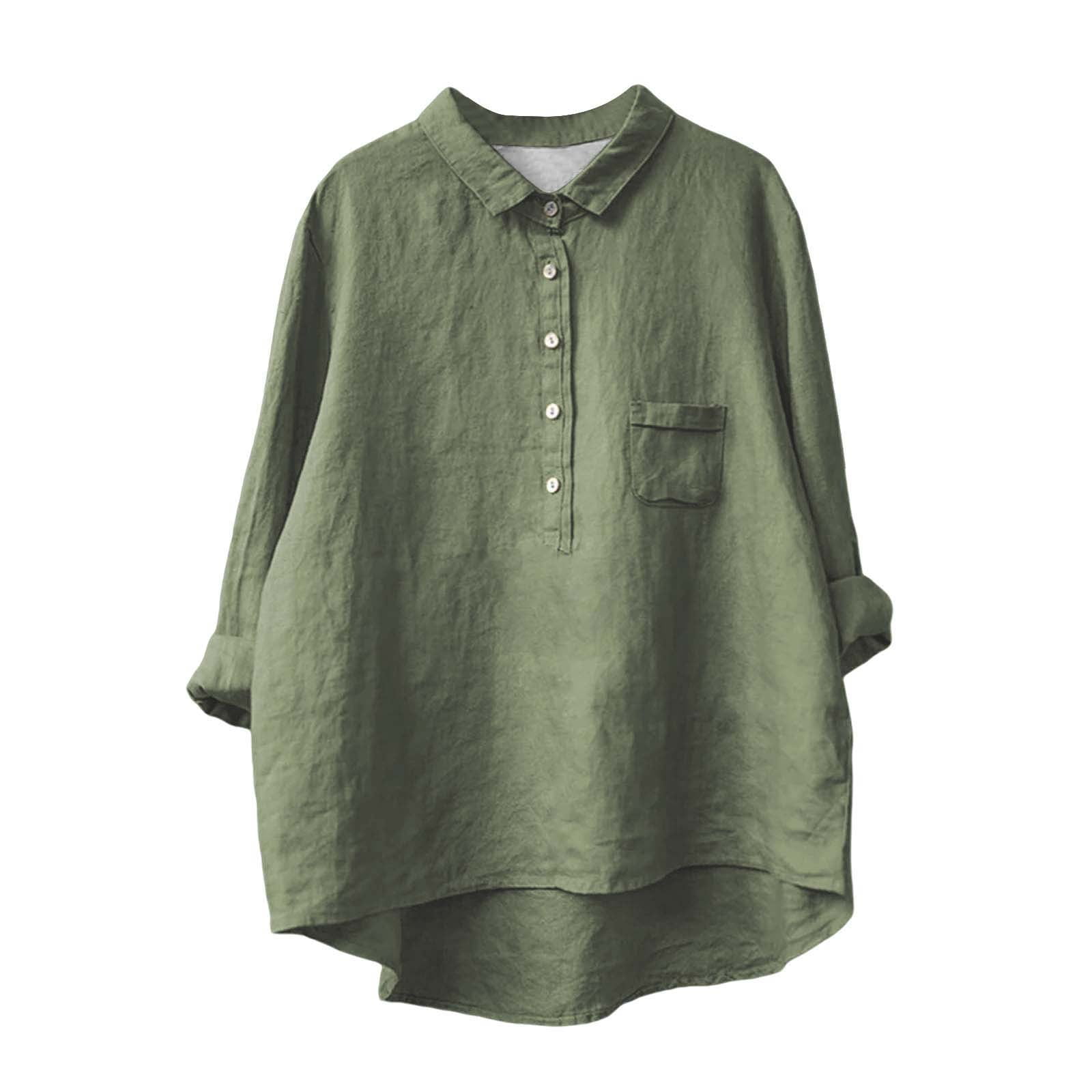 KBZDBZC Womens Tops and Blouses Women's Lapel Neck Casual Solid