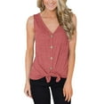 KBZDBZC Womens Tank Tops Women's Solid Color V Neck Sleeveless Cardigan