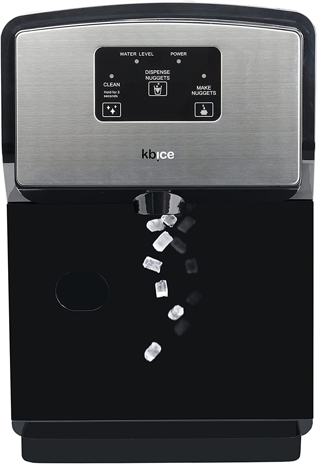 KBice Self Dispensing Countertop Nugget Ice Maker, Crunchy Pebble Ice