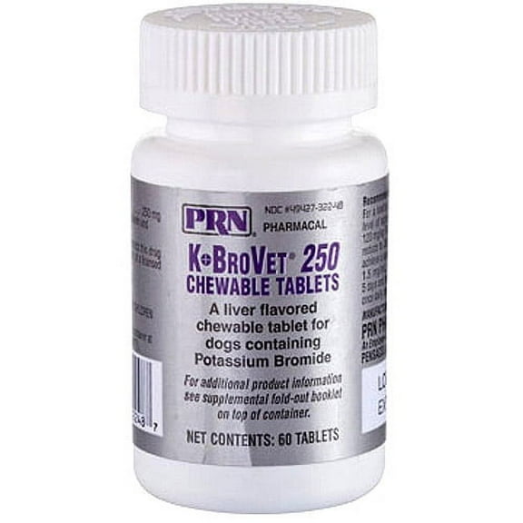 KBroVet-CA1 (Potassium Bromide) Chewable Tablets 250mg