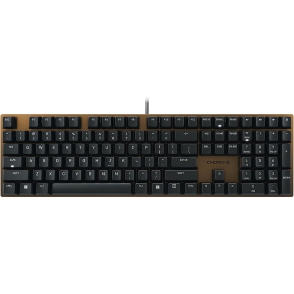 KC 200 MX, Wired Mechanical Office Keyboard, Modern Design with Elegant Aluminum Surface, USB-A Connection, MX2A Brown Switches, Black/Bronze
