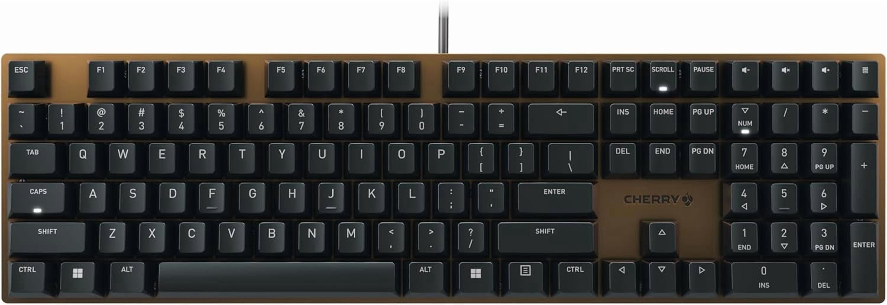 KC 200 MX, Wired Mechanical Office Keyboard, Modern Design with Elegant Aluminum Surface, USB-A Connection, MX2A Brown Switches, Black/Bronze