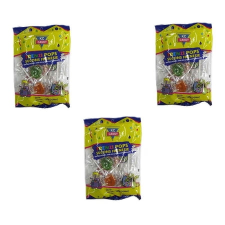 KC Candy- Frenzi Pops With Fun Stickers (Pack of 3)