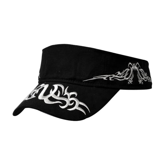 KC Caps Men's Adjustable Flare Racing Visor Cap Flames