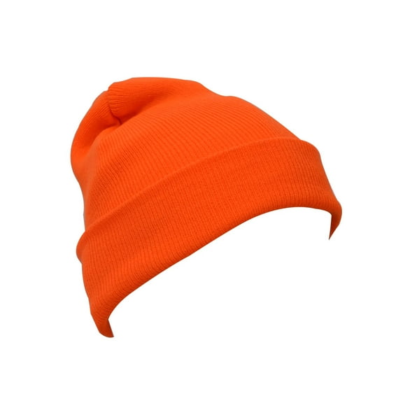 KC Caps Super Soft and Comfy Neon Orange Long Knit Beanie