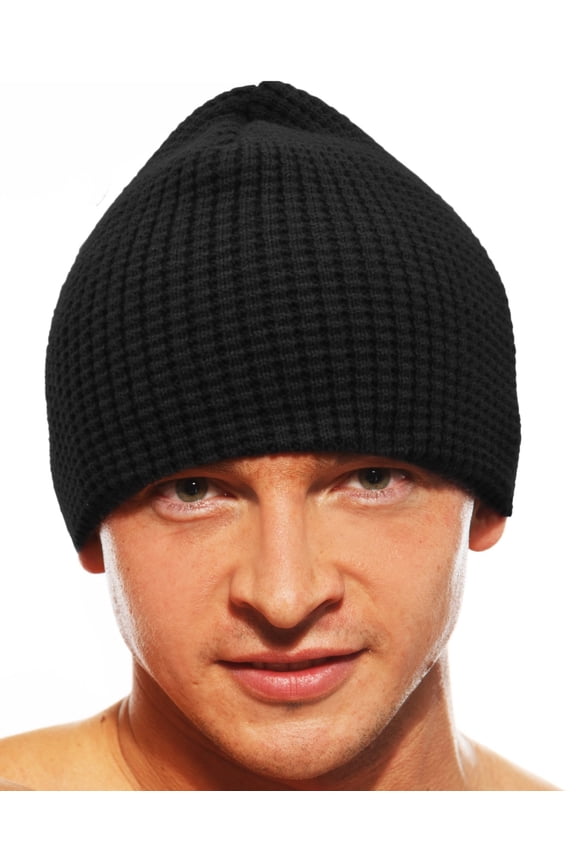 Thick Weave Waffle Knit Beanie