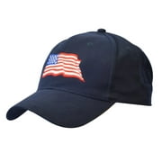 KC Caps USA Flag Embroidered Baseball Cap Adult Sun Hat