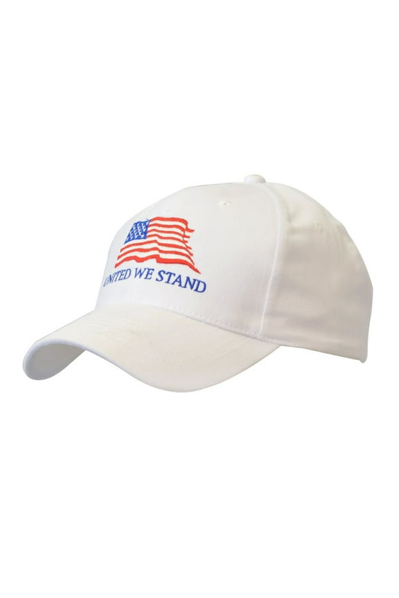 Unisex Adjustable Ring Buckle Closure USA Flag Embroidered Cap Hat