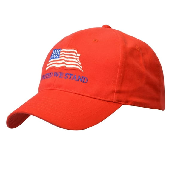 KC Caps Unisex Adjustable Ring Buckle Closure USA Flag Embroidered Cap Hat