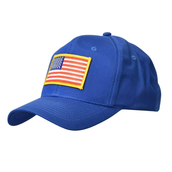 KC Caps Unisex Adjustable Snap Closure USA Flag Embroidered Cap Hat
