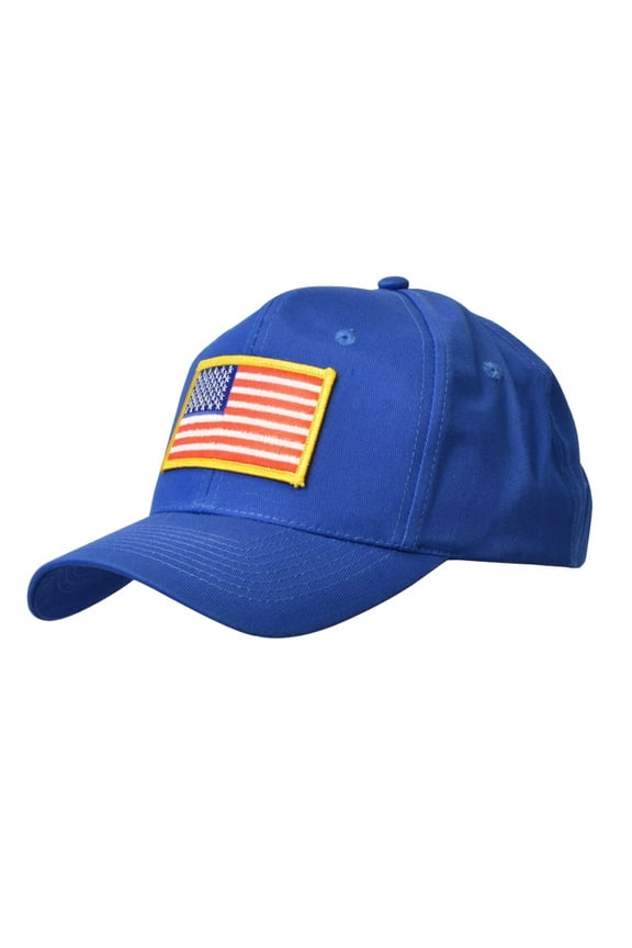 Unisex Adjustable Snap Closure USA Flag Embroidered Cap Hat