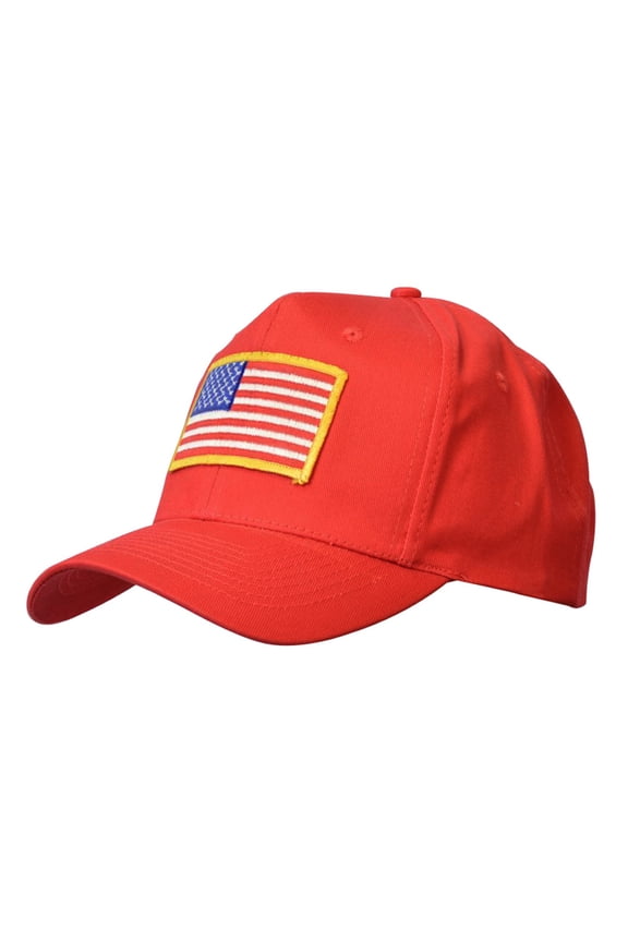 Unisex Adjustable Snap Closure USA Flag Embroidered Cap Hat