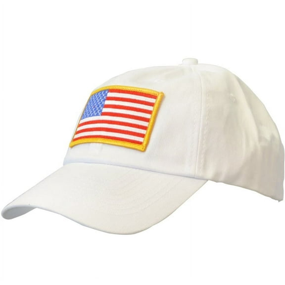 KC Caps Unisex Adjustable Snap Closure USA Flag Embroidered Unconstructed Cap Hat