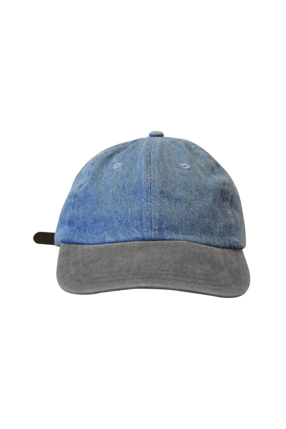 ® Unstructured Low-profile Two-Tone Denim Garment Washed Baseball Cap