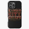thumbnail image 1 of KC Chiefs Plaid Artwork Football Phone Case for iPhone 16 15 14 13 12 11 Pro Max, 1 of 2