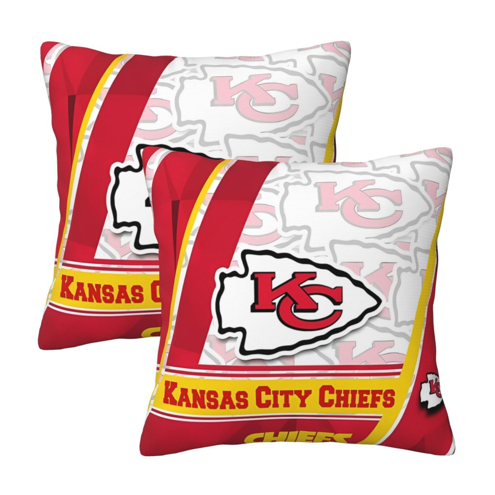 KC_Chiefss Throw Pillow 2 Piece Football Team Logo Unisex Sofa