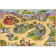 thumbnail image 1 of KC Cubs | Flintstones Bedrock Road Map Educational Learning & Game Area Rug Carpet for Kids and Children Bedrooms and Playroom, 1 of 6