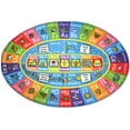thumbnail image 1 of KC Cubs Playtime Collection ABC Alphabet, Seasons, Months and Days of The Week Educational Learning & Game Oval Area Rug Carpet for Kids and Children Bedrooms and Playroom, 1 of 6