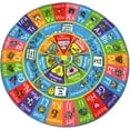 thumbnail image 1 of KC Cubs Playtime Collection ABC Alphabet, Seasons, Months and Days of The Week Educational Learning & Game Round Circle Area Rug Carpet for Kids and Children Bedrooms and Playroom, 1 of 5