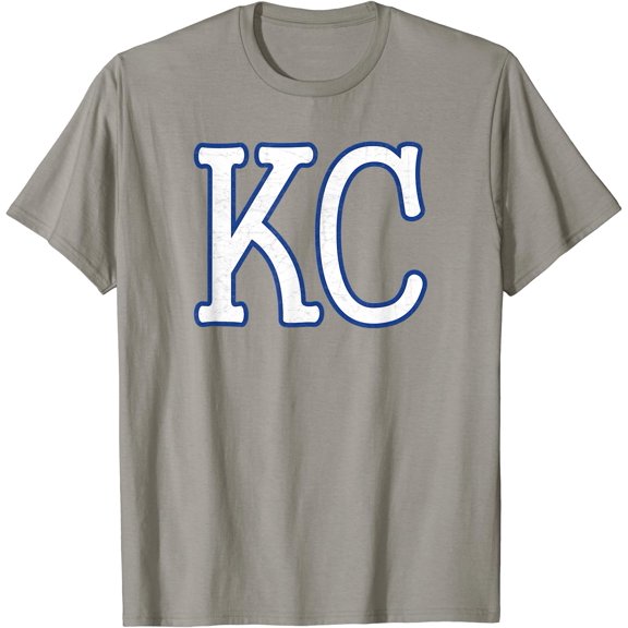 KC Fan Wear Kansas City Design Vintage Blue/White Letters KC T-Shirt, Unisex T-Shirt