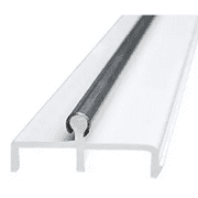 KC Hardware Premium Vinyl Sliding Door Track, Ideal Sliding Glass Door Track with Stainless Steel Cover Ensuring Smooth Glide, Double Door Track for Home Improvement and Patio Door White, 72 Inches