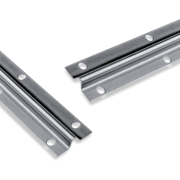 KC Hardware Stainless Steel Sliding Glass Door Screw Down Track, Inverted V Bottom Track for Sliding Screen Doors- Satin Anodized -2 x 96 Length