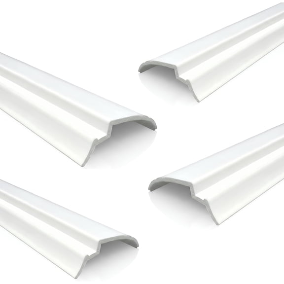 KC Hardware White 96" Long Snap in Vinyl Glazing Bead - 4-Pack | Durable Weather-Resistant Window Frame Seal | Easy Install | Residential & Commercial Use