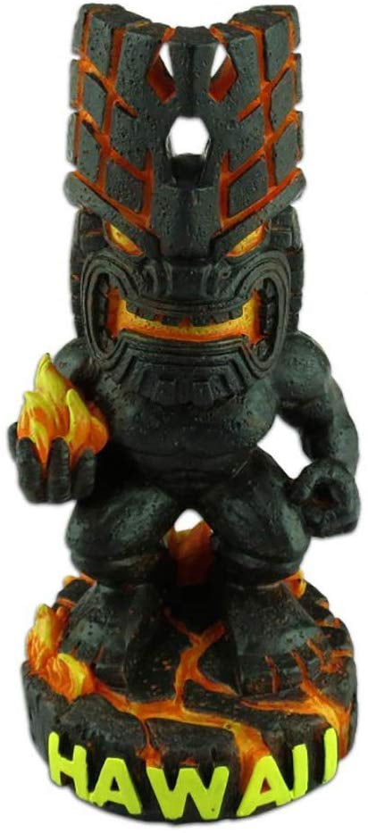 KC Hawaii 4.75 inch Lava Tiki Figurine Fire