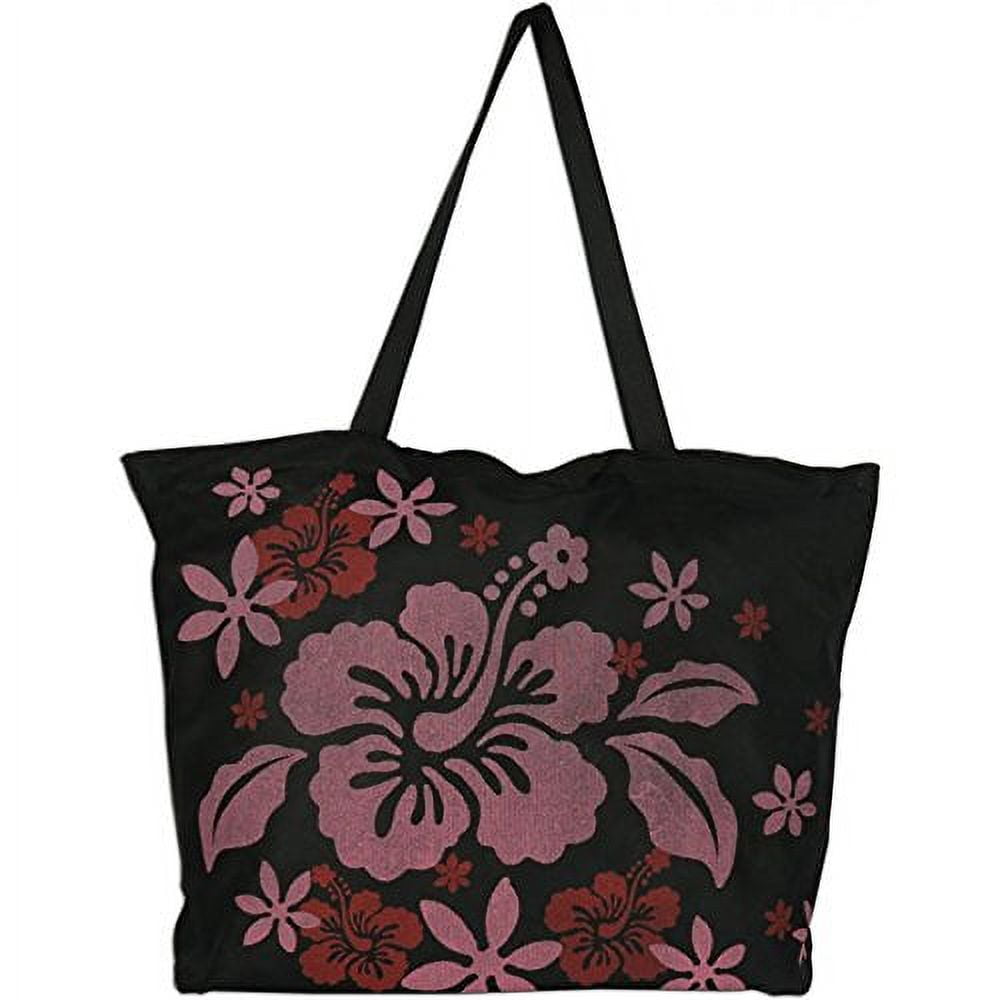 KC Hawaii Red Hibiscus Mesh Tote Bag