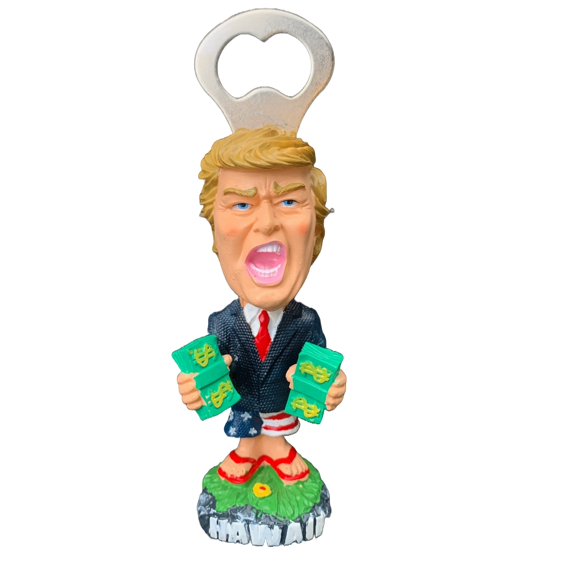 KC Hawaii Trump Bottle Opener – 5.5" with Money Stacks Figurine