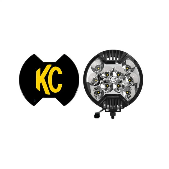 KC HiLiTES 1100 SlimLite Titanium Finish 130-Watt Ice Blue Long Range Light