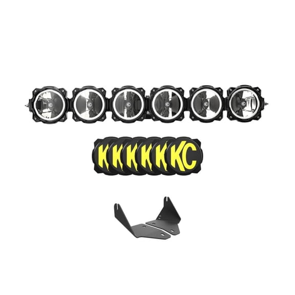 20C POLARIS RZR TURBO R/PRO XP LIGHT BAR KIT 39IN PRO6 GRAVITY LED 6 LIGHT LIGHT BAR SYSTEM