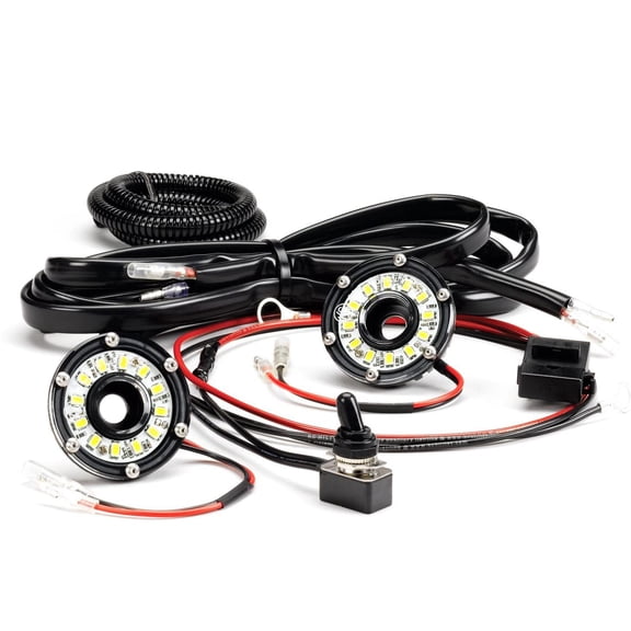 KC HiLiTES 0355 Cyclone LED Universal Under Hood Light DIY Auto Wiring Kit, 2 Lights