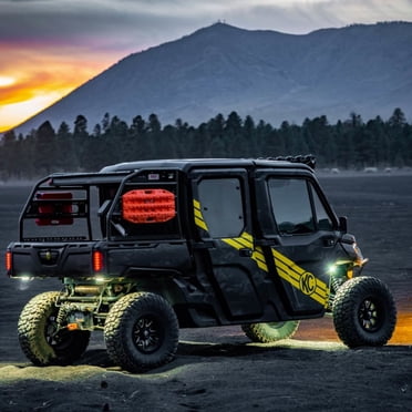 KC HiLiTES 2-Light Add-On Cyclone V2 Kit – Clear Rock Lights, 5-Meter Harness