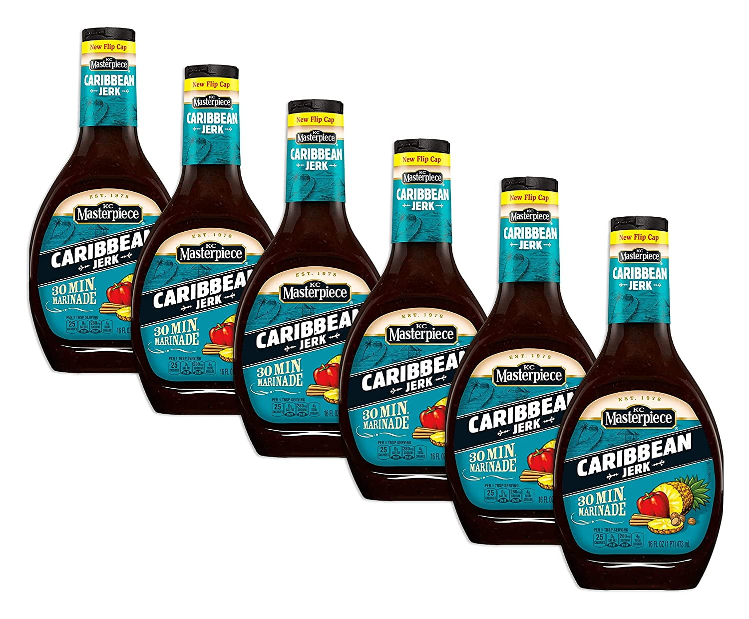 KC Masterpiece 30 Minute Marinade Caribbean Jerk Marinade Sauce 16 oz