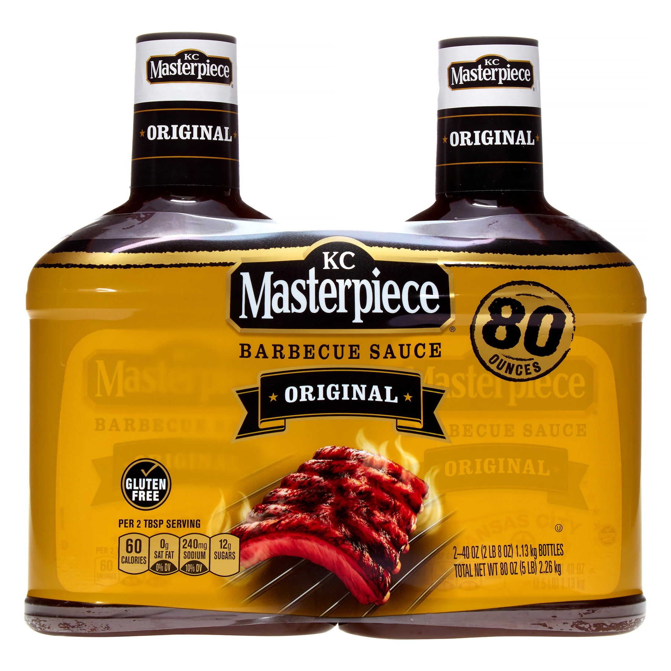 KC Masterpiece Original BBQ Sauce, Large 40 Oz, 2 Ct