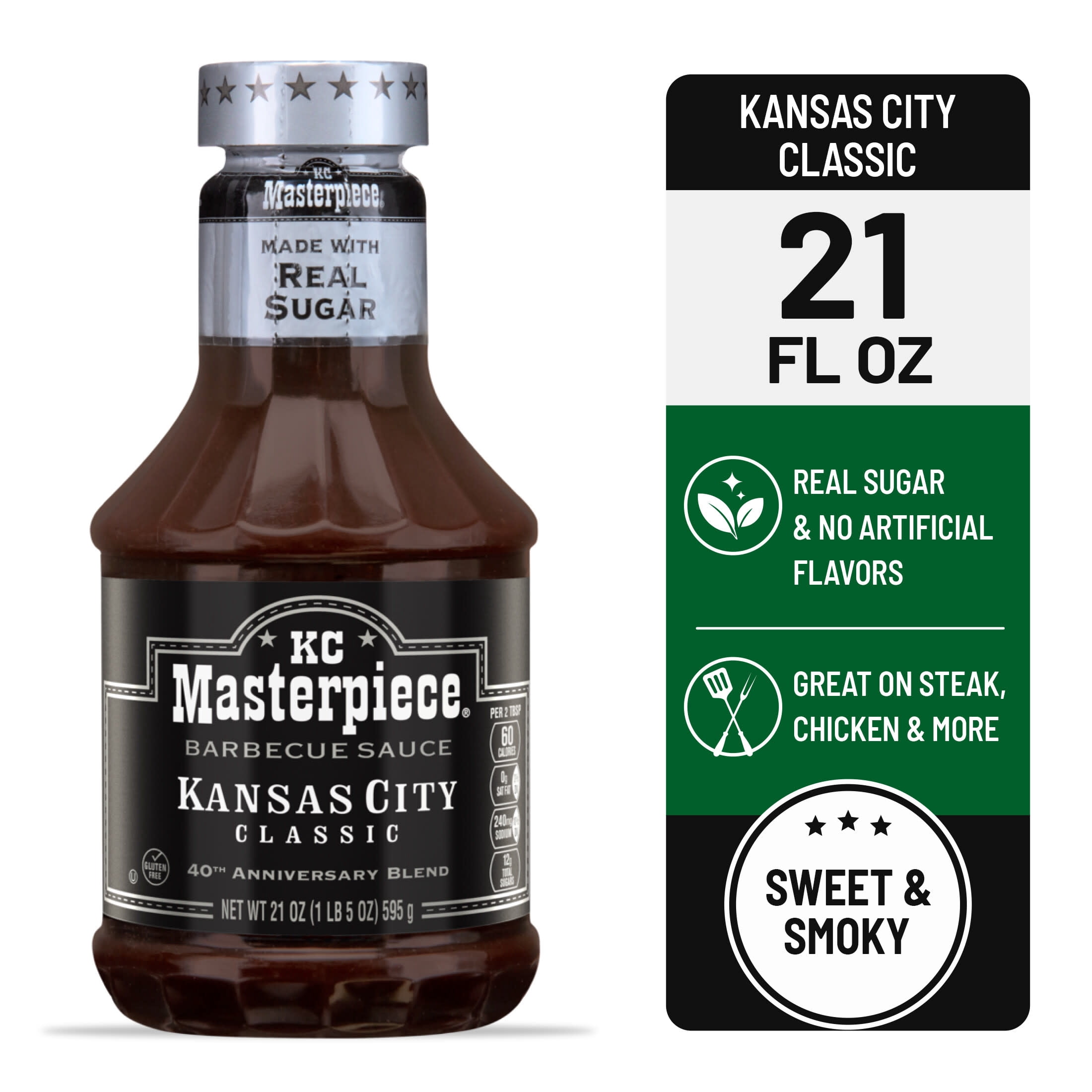KC Masterpiece Gluten Free Kansas City Classic Barbecue Sauce, 21 fl oz