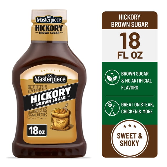 KC Masterpiece Hickory Brown Sugar Barbecue Sauce, 18 fl oz